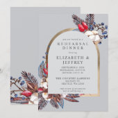 Rustieke Winter Bloemstukken Gebogen Oefenavond Et Kaart (Voorkant / Achterkant)