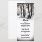 Rustieke Winter Boom & Slingerlichten Feestmenu Menu (Voorkant / Achterkant)