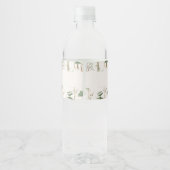 Rustieke Winter Bos Baby Shower Waterfles Etiket (Achterkant)