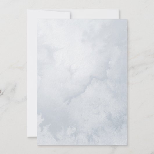 rustieke winter bos bruids douche uitnodiging (Achterkant)