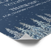Rustieke Winter Bos Huwelijks Welkom Poster (Hoek)