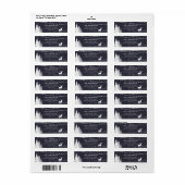 Rustieke Winter Bosland Herten Adres Etiket (Full Sheet)