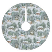 Rustieke Winter Boslandschap Kerstboom Rok (Voorkant)