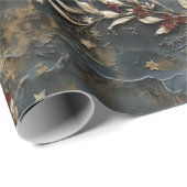 rustieke winter botanische kerst cadeaupapier (Rol Hoek)