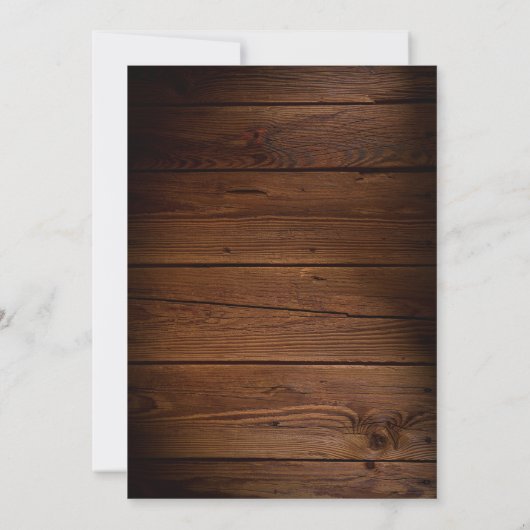 Rustieke Winter Botanische Lijst Groen Rood Bruilo Kaart (Achterkant)