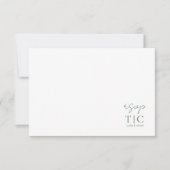 Rustieke Winter Bruiloft QR Code Forest Green ID10 RSVP Kaartje (Voorkant)