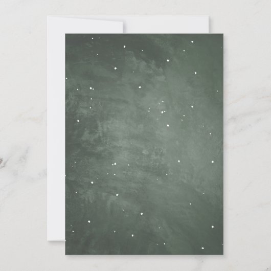 Rustieke Winter Bruiloft Sage Groene ID1049 Kaart (Achterkant)