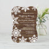 Rustieke Winter bruiloft schuur hout Vrijgezellenf Kaart (Staand voorkant)