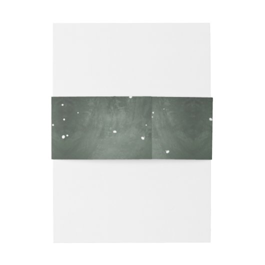 Rustieke Winter Bruiloft Sneeuwvlokken Groene ID10 Uitnodigingen Wikkel (Achterkant Voorbeeld)