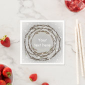 Rustieke winter bruiloft takken & land sneeuw servet (Insitu)