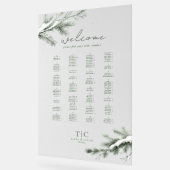 Rustieke Winter Bruiloft Zitplaatsen Bos Groen ID1 Acryl Bord (Hoek)