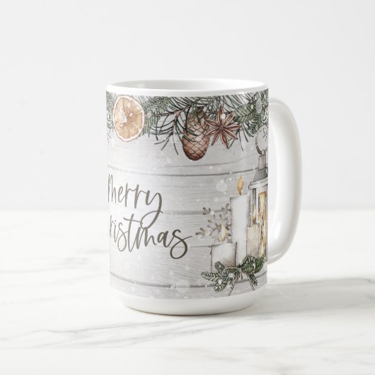 Rustieke Winter Cabine Decor Koffiemok (Voorkant rechts)
