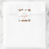 Rustieke Winter Citrus & Pine Vakantie Party Vierkante Sticker (Tas)