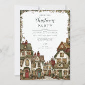 Rustieke Winter Cottage Kerstmis Kaart (Voorkant)