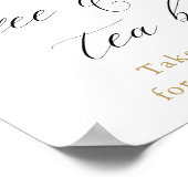 Rustieke winter dennen Coffee and Tea Bar bord Poster (Hoek)