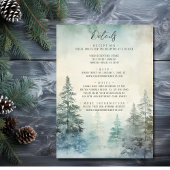 Rustieke winter dennenbos Alles in een bruiloft Kaart