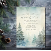 Rustieke winter dennenbos Alles in een bruiloft Kaart