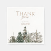 Rustieke Winter Forest Kerst servetten (Voorkant)