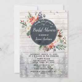 Rustieke Winter Forest Lights Floral Vrijgezellenf Kaart