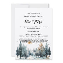 Rustieke Winter Forest Mountain Outdoor Wedding