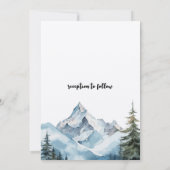 Rustieke Winter Forest Mountain Outdoor Wedding Kaart (Achterkant)