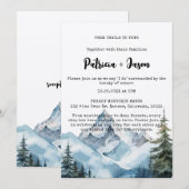 Rustieke Winter Forest Mountain Outdoor Wedding Kaart (Voorkant / Achterkant)