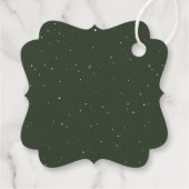 Rustieke winter groen rode kerst bessen bedankjes labels (Achterkant)