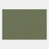 Rustieke Winter Groene Kerstboom en Sneeuw Inpakpapier Vel (Voorkant 3)