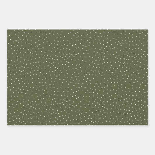 Rustieke Winter Groene Kerstboom en Sneeuw Inpakpapier Vel (Voorkant 3)