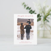 Rustieke Winter Groet Familie Foto Kerstmis Briefkaart (Staand voorkant)