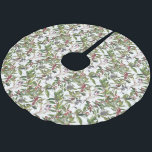 Rustieke Winter Holly Berries Vakantie Kerstmis Kerstboom Rok<br><div class="desc">Deze bijtende kerstboomrok kenmerkt waterverf bessen en twijgen in tinten groen en rood op een witte achtergrond. Schitterend gemaakt door Eenvoudig Farmhouse Press.</div>