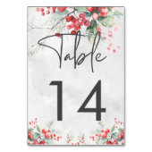 Rustieke Winter Holly & Pine Wedding Kaart (Voorkant)