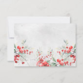 Rustieke Winter Holly & Pine Wedding QR Code RSVP Kaartje (Achterkant)