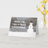 Rustieke winter Hout je houdt van het bouwen van e Kaart (Gele Bloem)