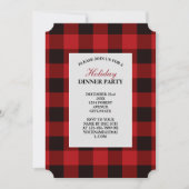 rustieke winter houthakker rode buffel geruite fee kaart (Voorkant)