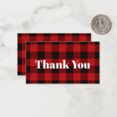 rustieke winter houthakker rode buffel geruite fee notitiekaartje (Voorkant / Achterkant in situ)