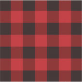 rustieke winter houthakker rode buffel geruite fee sticker (Voorkant)