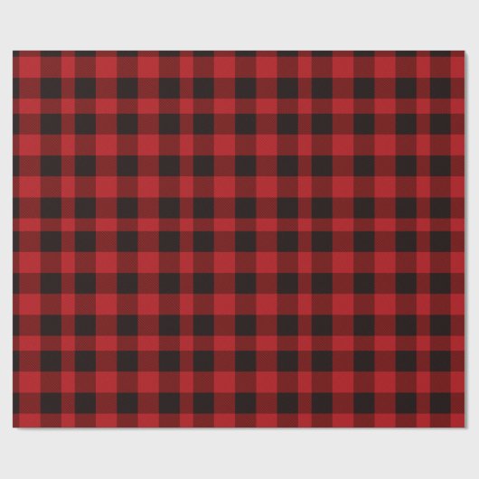 rustieke winter houthakker rood buffel geruit fees cadeaupapier (Vlak)