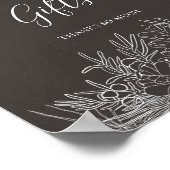 Rustieke Winter | Houtskool Kaarten en Cadeaus Bor Poster (Hoek)