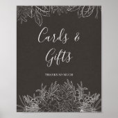 Rustieke Winter | Houtskool Kaarten en Cadeaus Bor Poster (Voorkant)