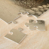 Rustieke, winter/kerst chalet legpuzzel (Zijkant)