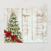Rustieke Winter Kerstboom Uitnodigen Programma Men Flyer (Achterkant)