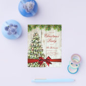 Rustieke Winter Kerstboom Uitnodigen Programma Men Flyer (Enkel)