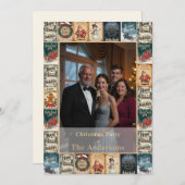 Rustieke Winter Kerstfeest Uitnodiging (Voorkant / Achterkant)