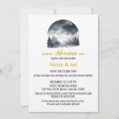 Rustieke Winter Kraft Pine Trees Outdoor Wedding Kaart (Voorkant)