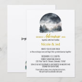 Rustieke Winter Kraft Pine Trees Outdoor Wedding Kaart (Voorkant / Achterkant)