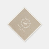 Rustieke Winter Krans Familienaam Kerstfeest Servet (Hoek)