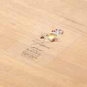 Rustieke Winter Lantaarn Transparant Repetitie Din Acryl Uitnodigingen (Laagn)