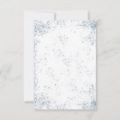 Rustieke Winter Lichte Blauwe Bos Save the Date (Achterkant)