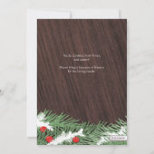 Rustieke Winter Mason Jar Jubileum Uitnodigingen (Achterkant)